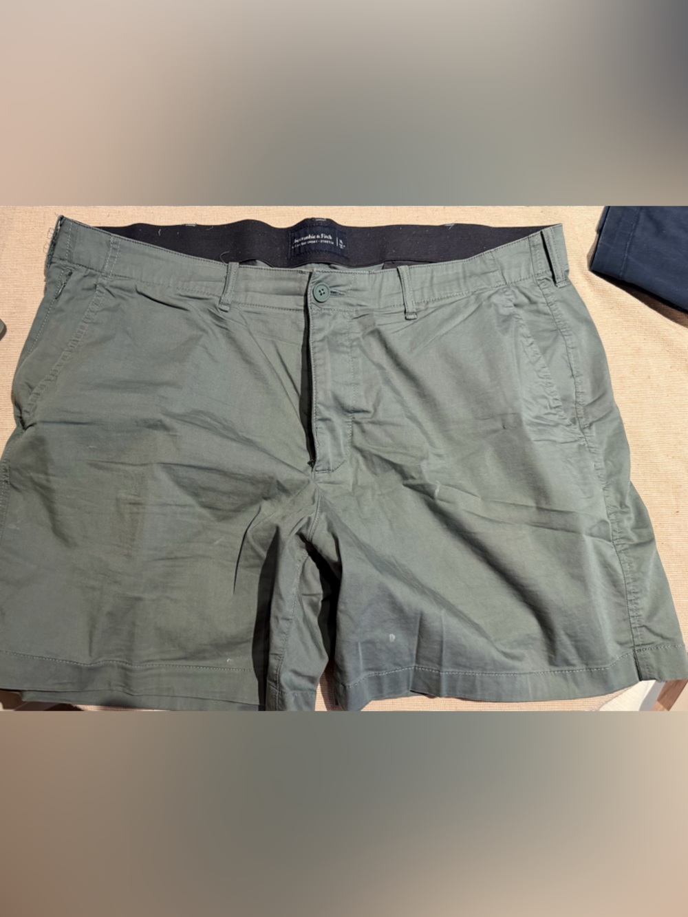 Abercrombie & Fitch Olive Green Stretch Shorts